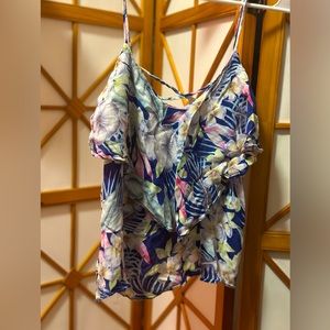 American Eagle/ AEO Floral print spaghetti strap tank
